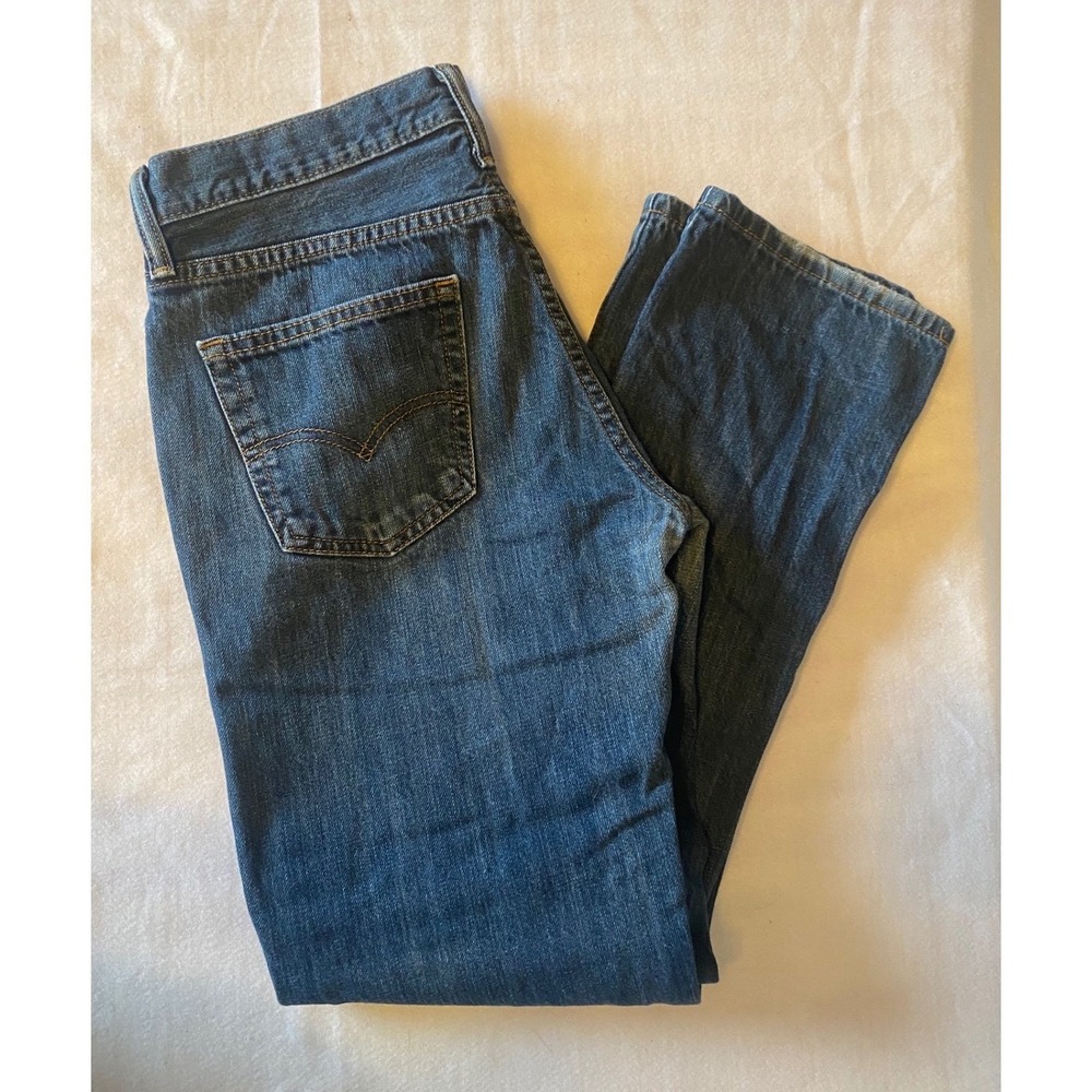 Levi Strauss & Co 514 Mens Jeans W30 L30 Blue Denim Straight Fit Casual